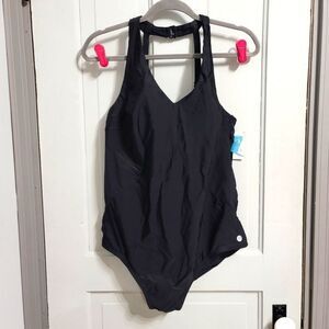 Livi Active No-Wire Mesh Sides Swim One-Piece by Lane Bryant